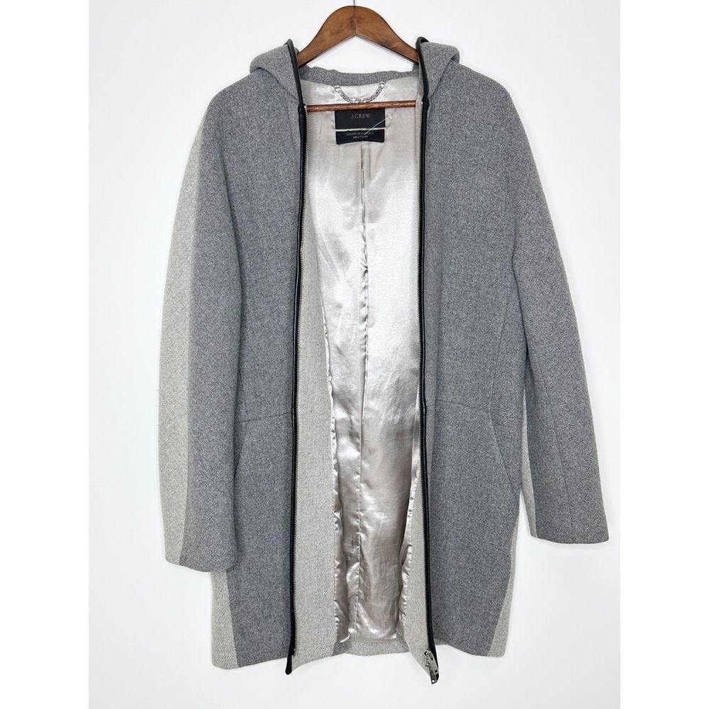 J. Crew Stadium Hooded Wool Coat Nello Gori Gray Size XL - Picture 8 of 14